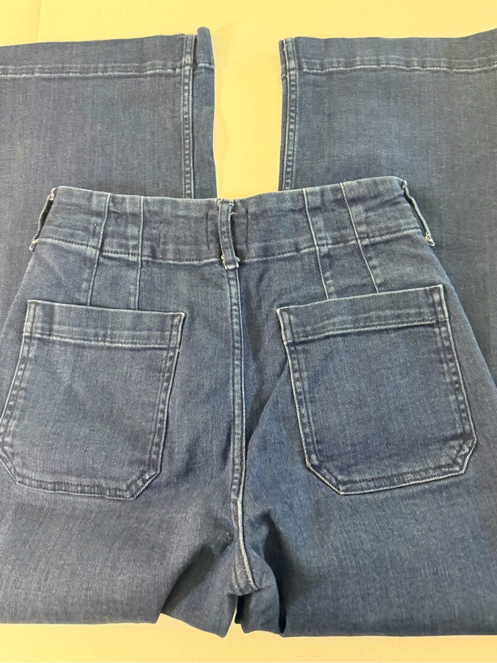Maeve by Anthropologie The Colette Patch Pocket Wide-Leg Jeans Size 28 - Picture 13 of 13